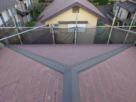 阿見町Ｋ様邸：屋根平棟板金工事・塗装工事